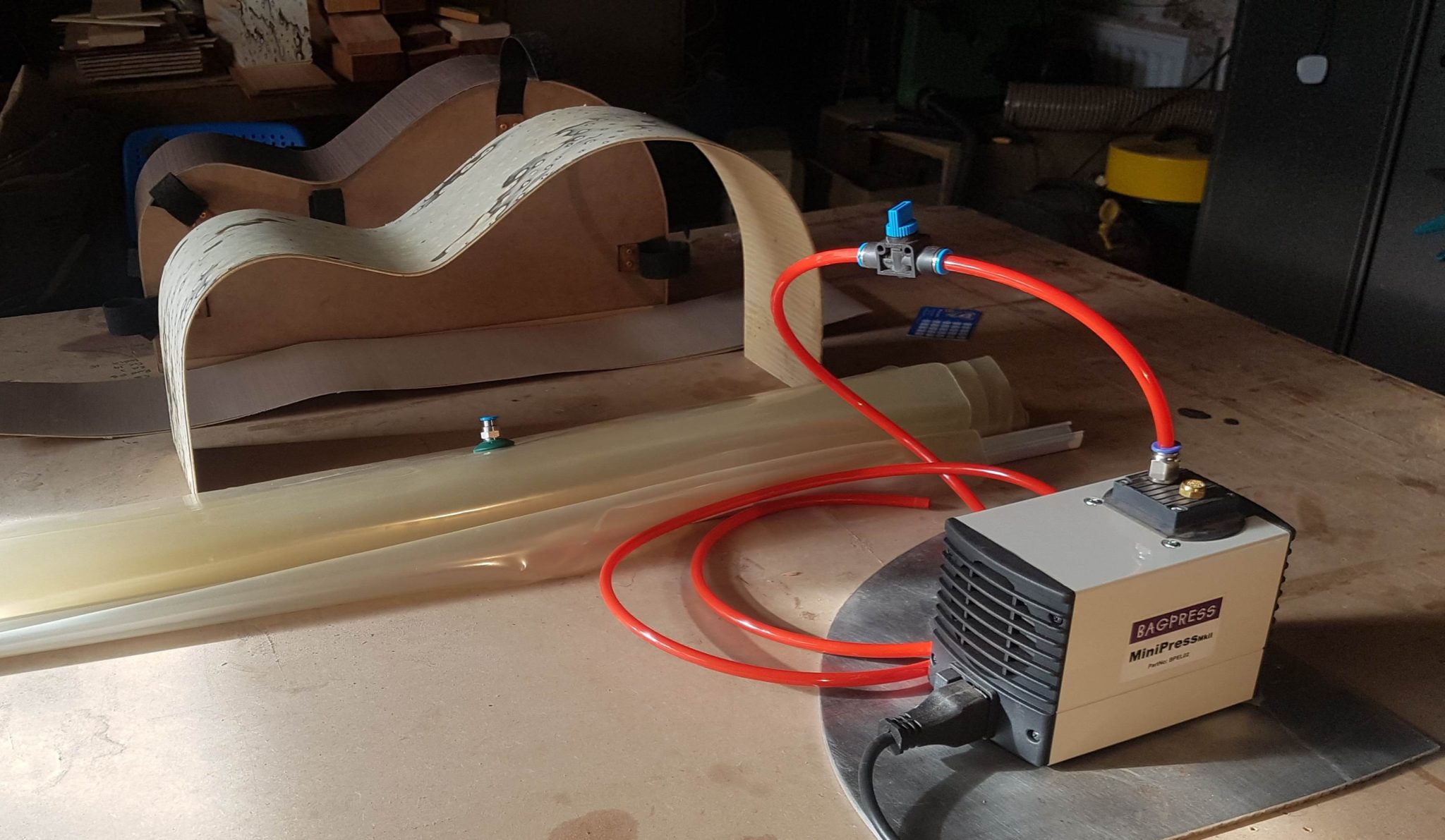 Using the Vacuum Press Guitar Making