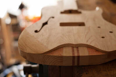 GGBO2023prototype comfort carve fretboard glue up 3