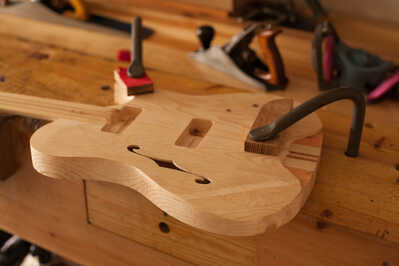 GGBO2023prototype comfort carve fretboard glue up 1