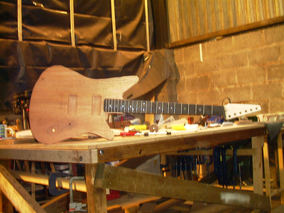 HP Guitars body after bandsaw